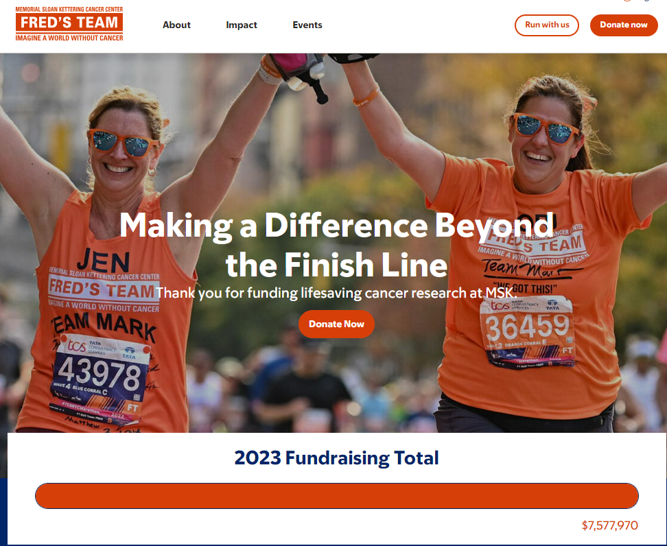 Fred's Team runners celebrating at the NYC Marathon finish line